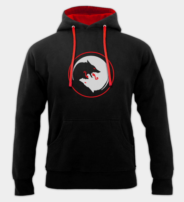 Moletom com capuz bordado Lobos de Odin