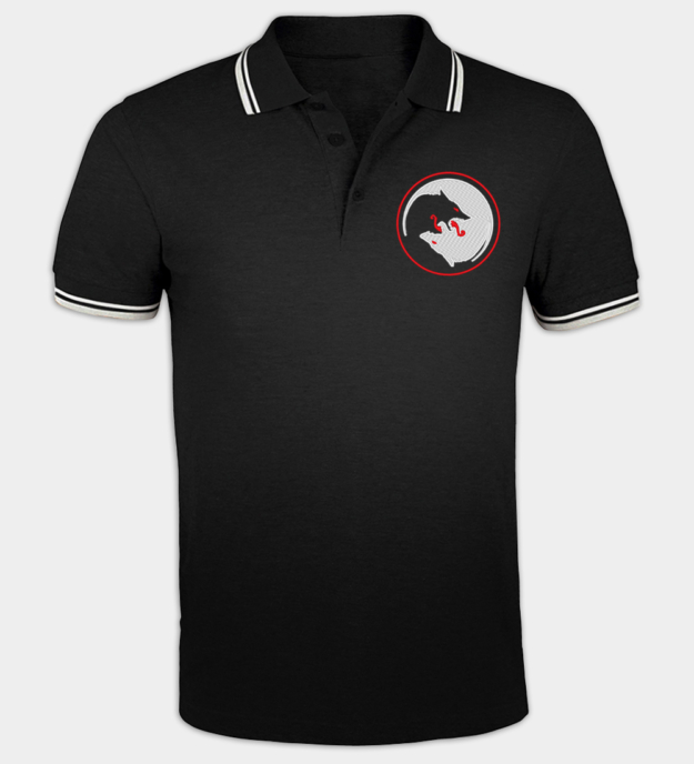 Polo bordada Lobos de Odin