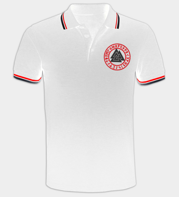 Camiseta bordada Círculo Rúnico Valknut