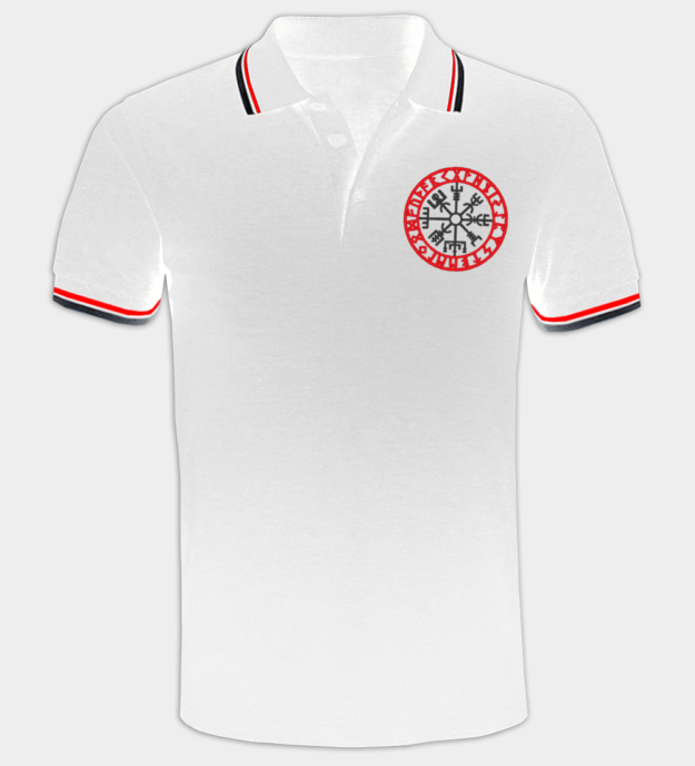 Polo bordada Vegvisir Rúnico