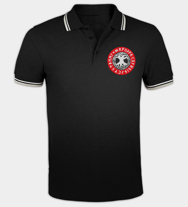 Polo bordada Yggdrasil Rúnico