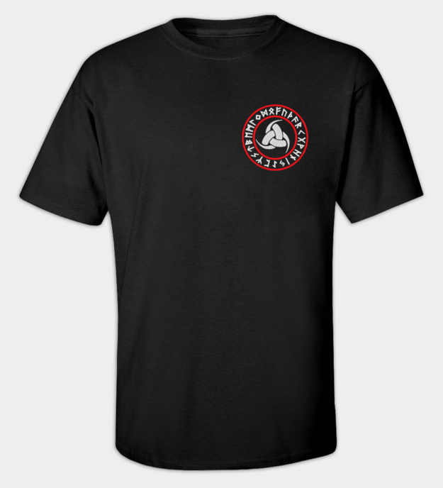 Camiseta bordada Triplo Chifre de Odin