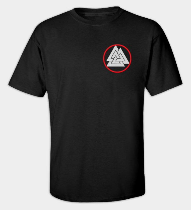 Camiseta bordada Valknut