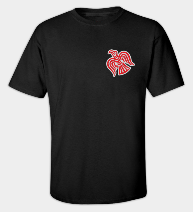 Camiseta bordada Motivo Corvo Viking