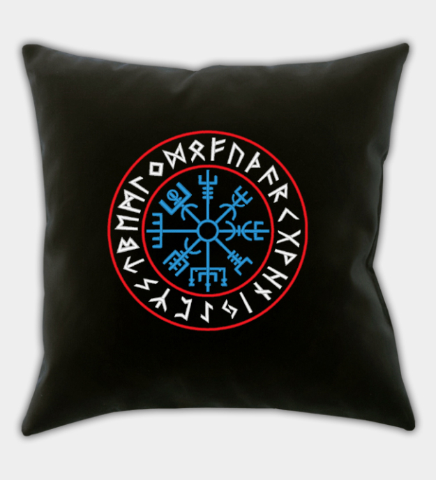 Capa de almofada bordada Vegvisir