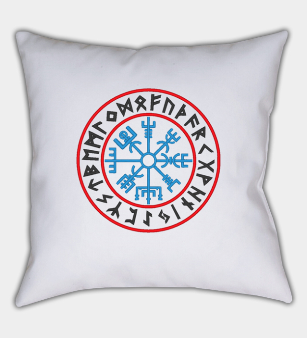 Capa de almofada bordada Vegvisir