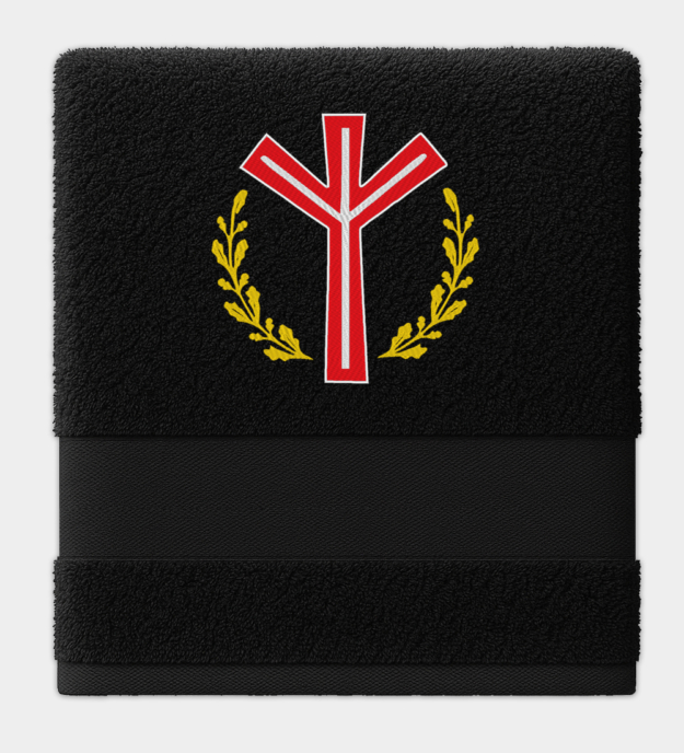 Toalha Bordada Runa Algiz