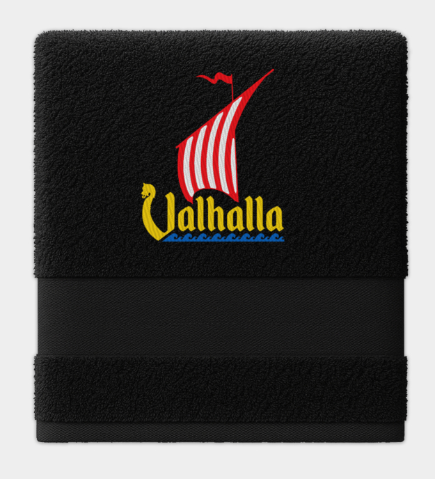 Toalha Bordada Navio Dragão Viking