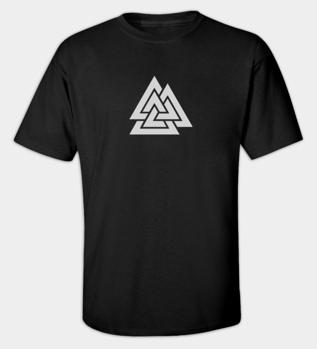 Camiseta bordada Valknut