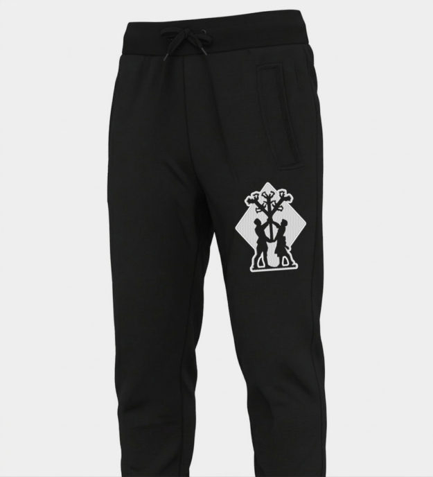 Calças jogger bordadas Motivo Algiz