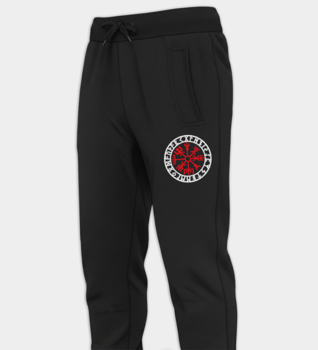 Calças jogger bordadas Vegvísir