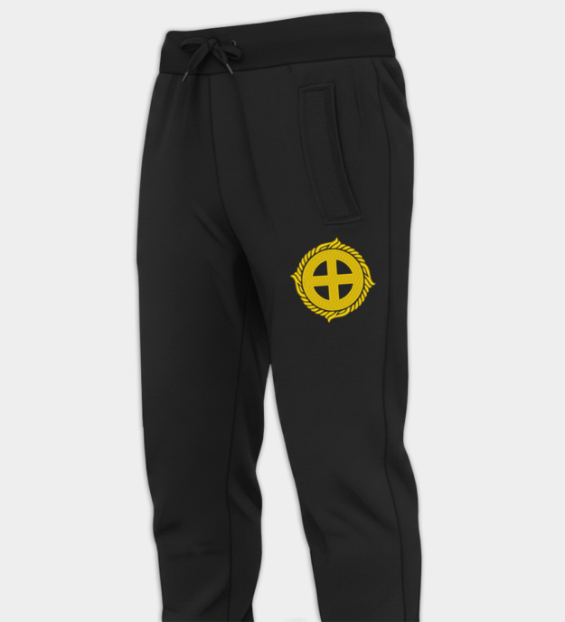 Calças jogger bordadas Cruz Solar