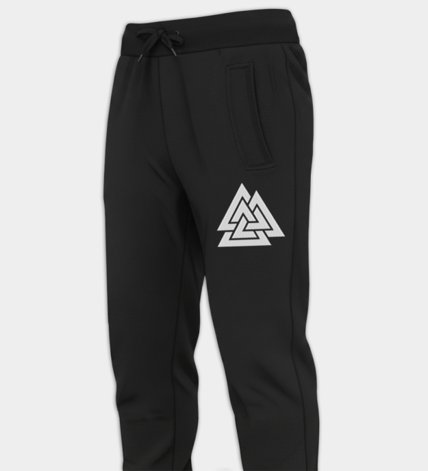 Calças jogger bordadas Valknut