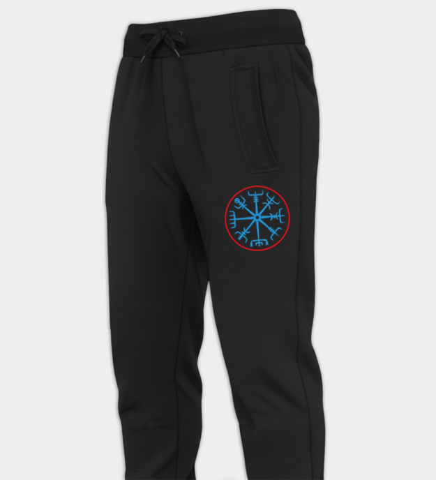 Calças jogger bordadas Vegvísir